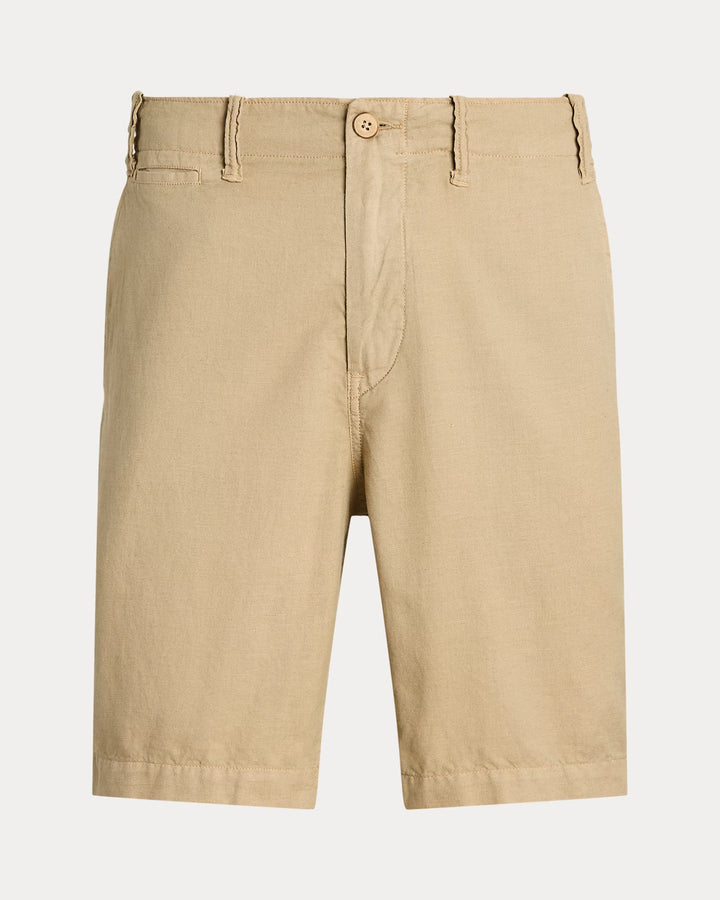 Coastal Beige Classic Fit Linen-Cotton Short