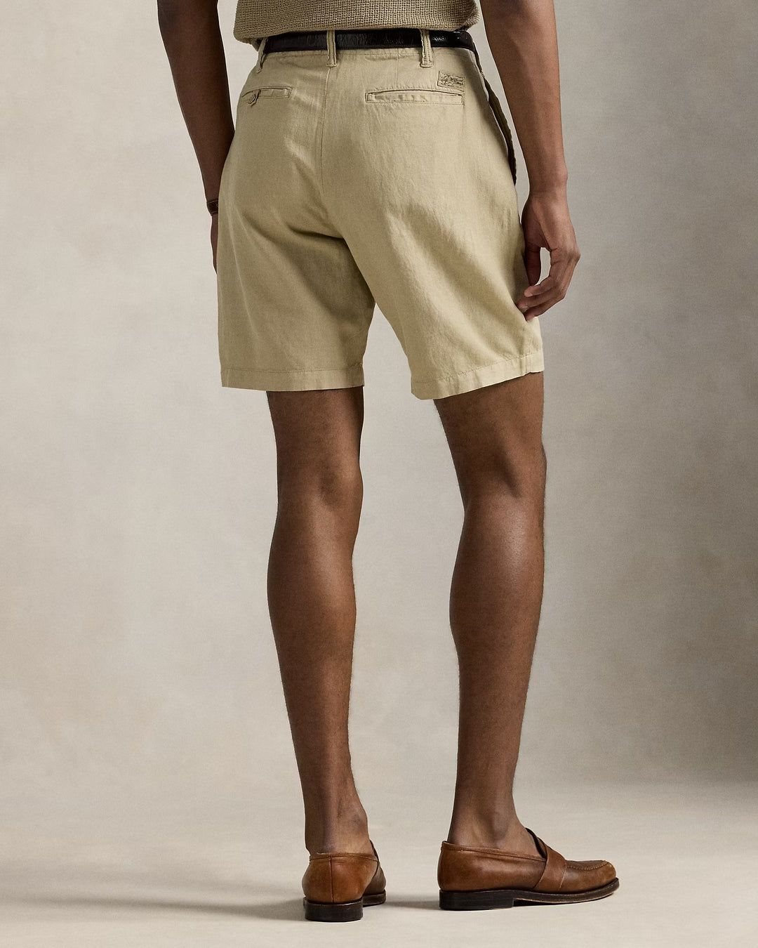 Coastal Beige Classic Fit Linen-Cotton Short