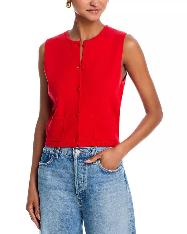 Cosysoft Knit Vest in Mars Red Madison's Niche 