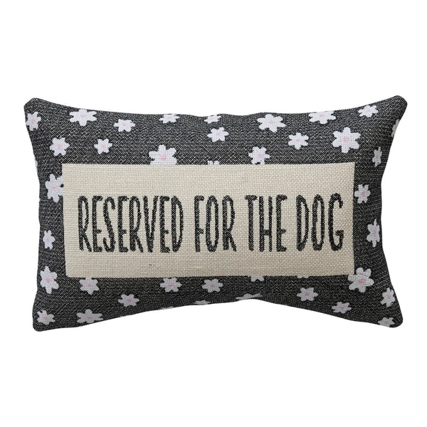 Cotton and Jute Embroidered Lumbar Pillow with Flower Pattern Madison's Niche 