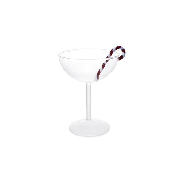 Coupe Glass with Candy Cane Madison's Niche 