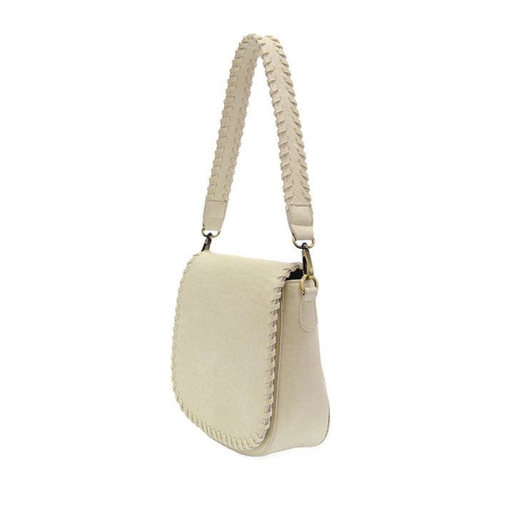 Cream Anne WhipStitch Saddle Crossbody