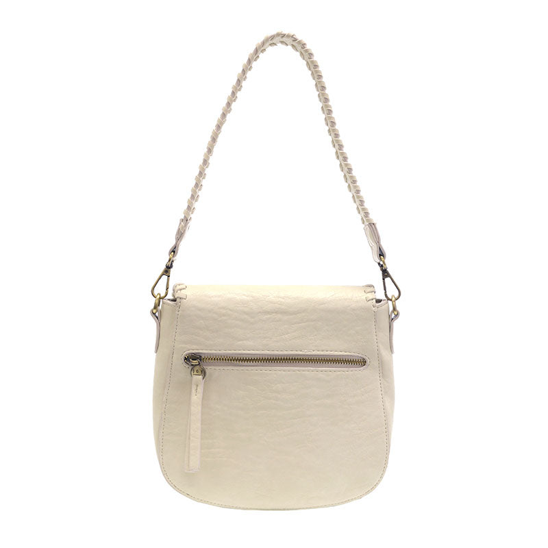 Cream Anne WhipStitch Saddle Crossbody