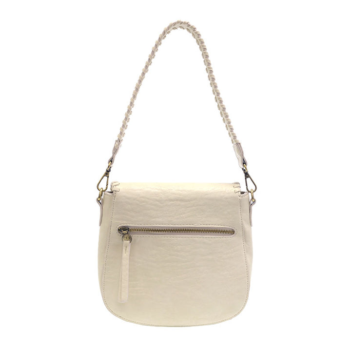 Cream Anne WhipStitch Saddle Crossbody