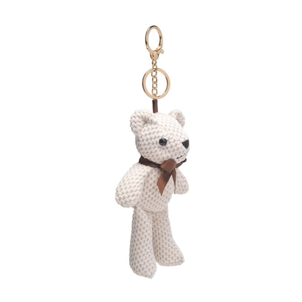 Cream Teddy Bear Keychain Madison's Niche 