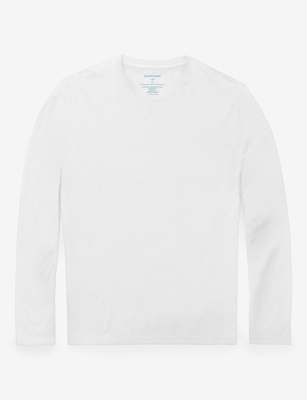 Second Skin Long Sleeve Crew Tee in White