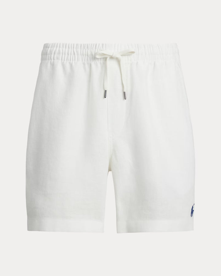 Deckwash White Polo Prepster Linen Short