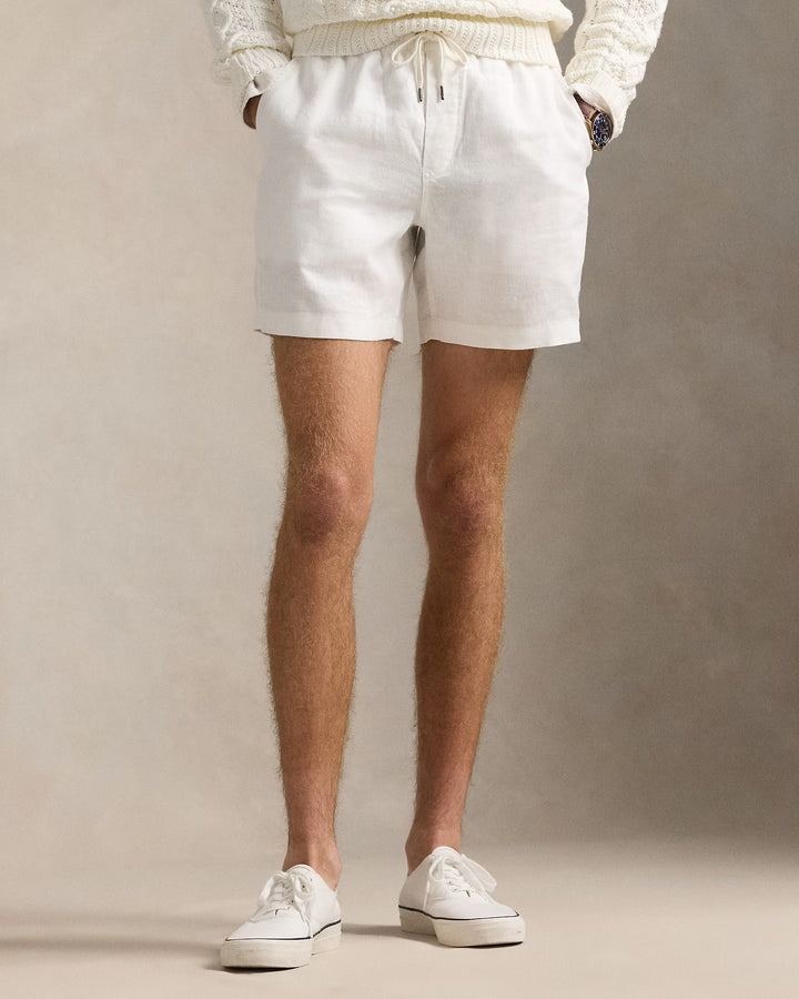 Deckwash White Polo Prepster Linen Short