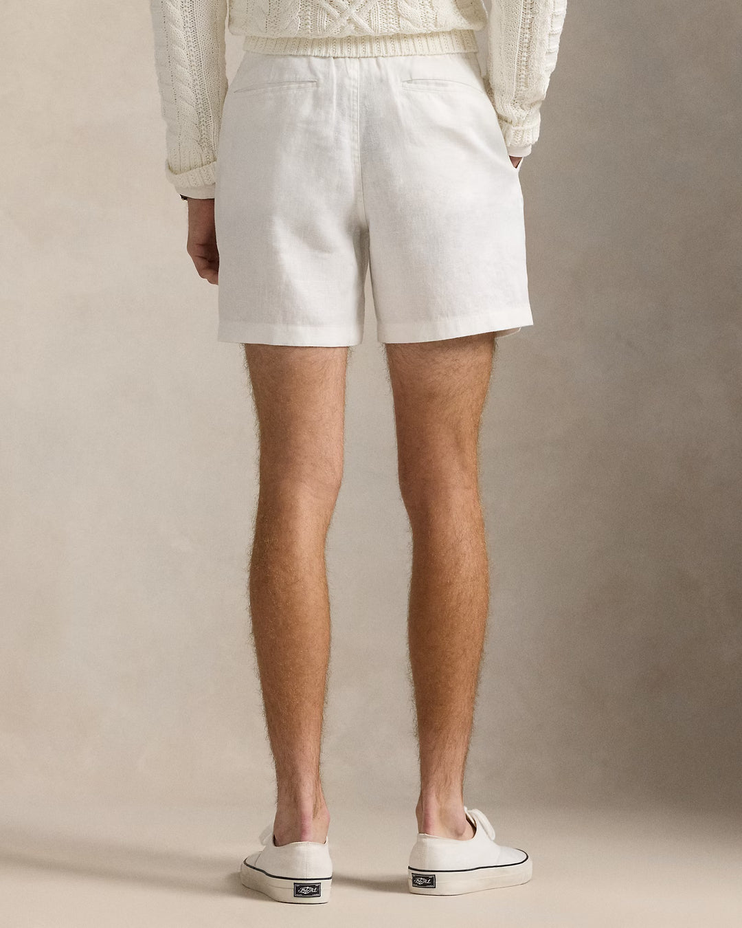 Deckwash White Polo Prepster Linen Short