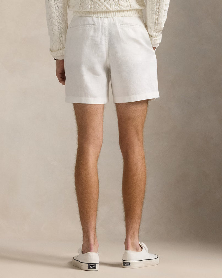 Deckwash White Polo Prepster Linen Short