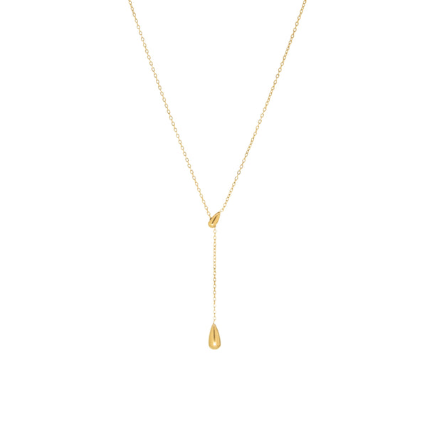 Droplet Lariat Necklace in Gold Madison's Niche 