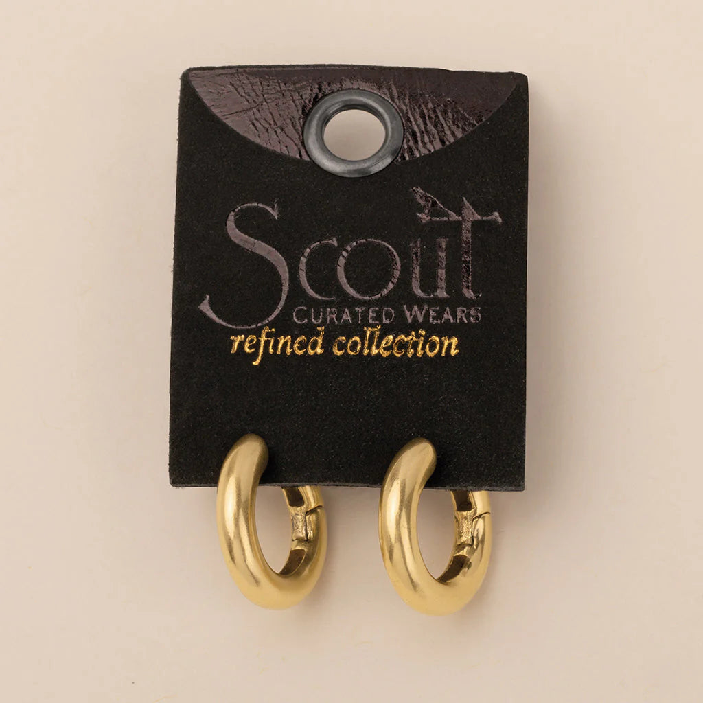 Stellar Hoops in Gold