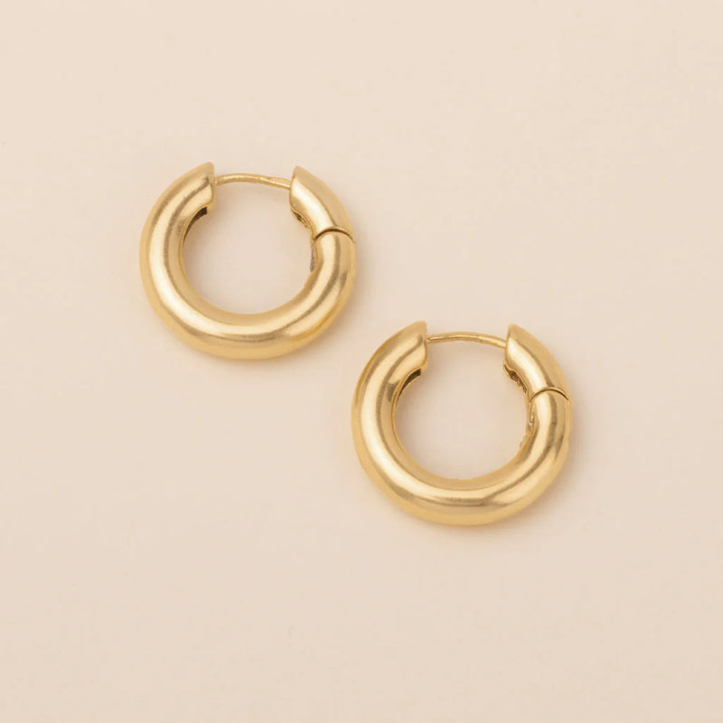 Stellar Hoops in Gold
