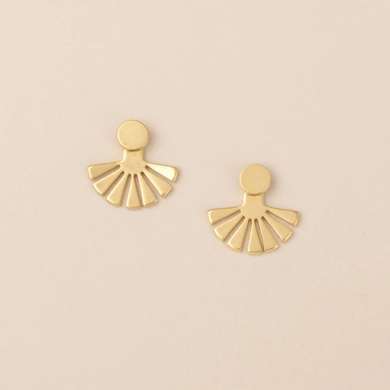 Sunburst Ear Jacket in Gold