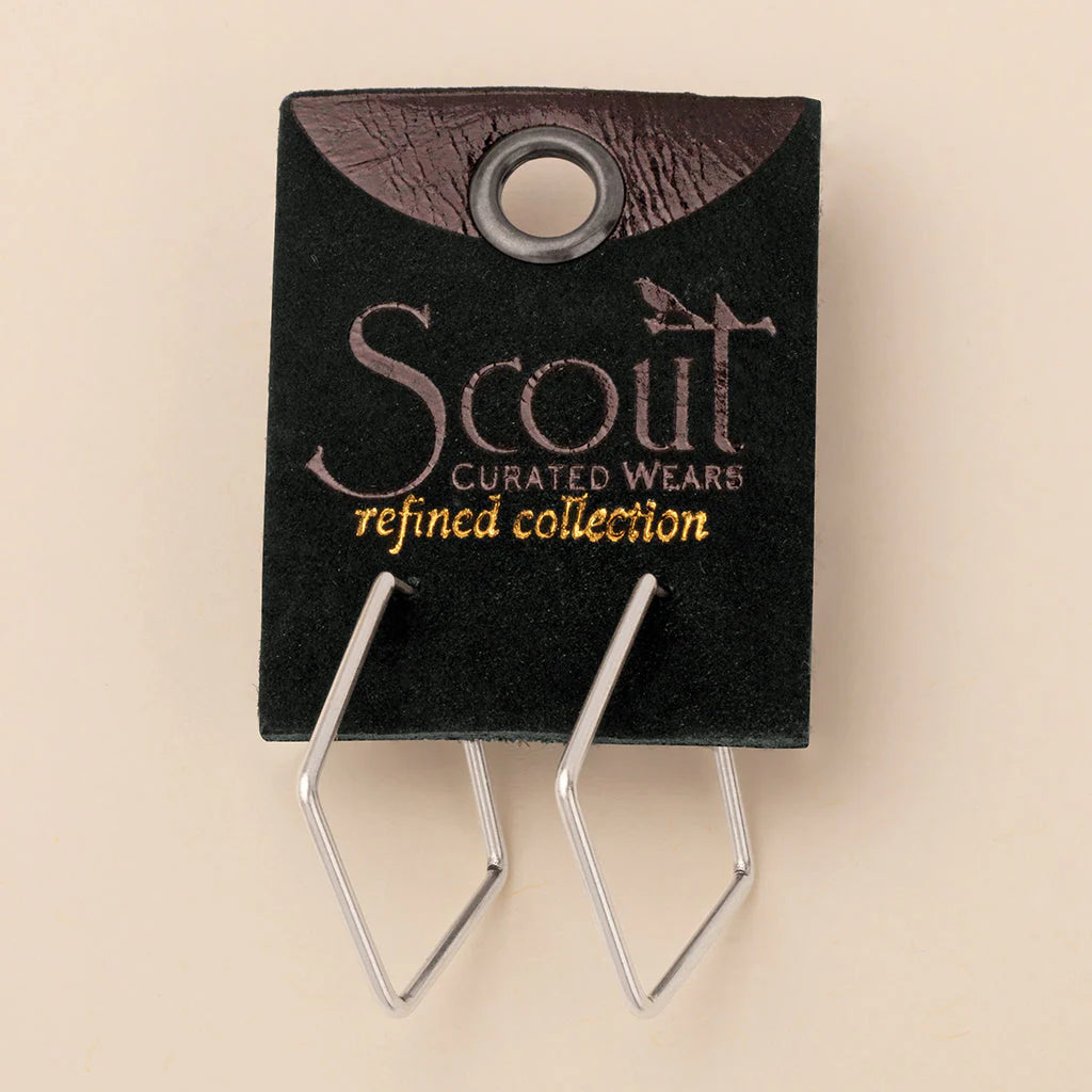 Orion Diamond Hoops in Silver
