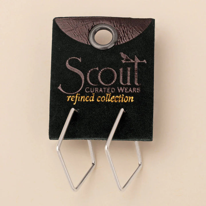 Orion Diamond Hoops in Silver