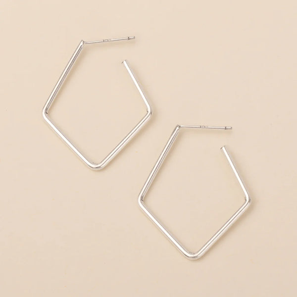 Orion Diamond Hoops in Silver Madison's Niche 