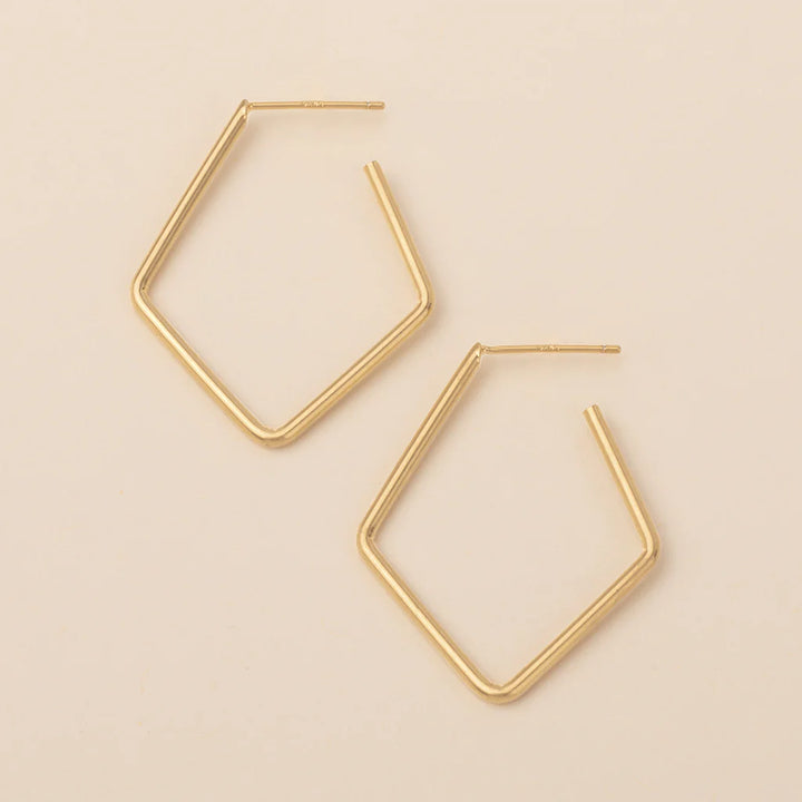 Orion Diamond Hoops in Gold
