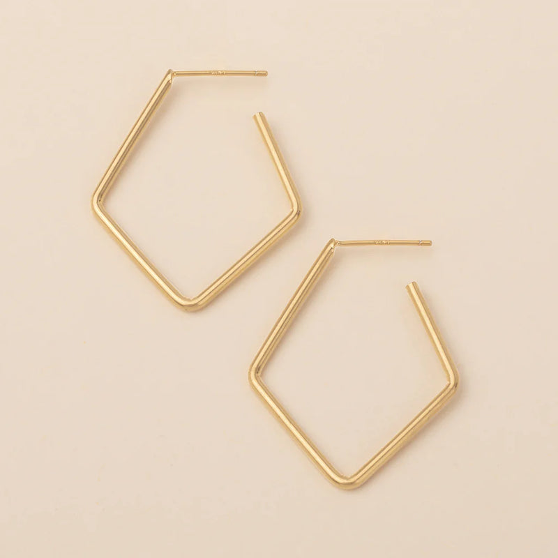 Orion Diamond Hoops in Gold