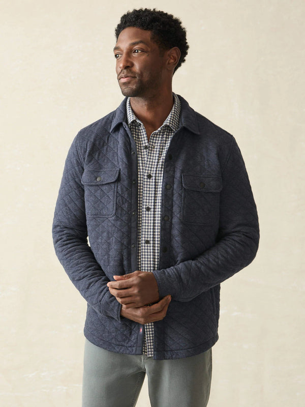 Epic Quilted Fleece in Navy Melange Madison's Niche 