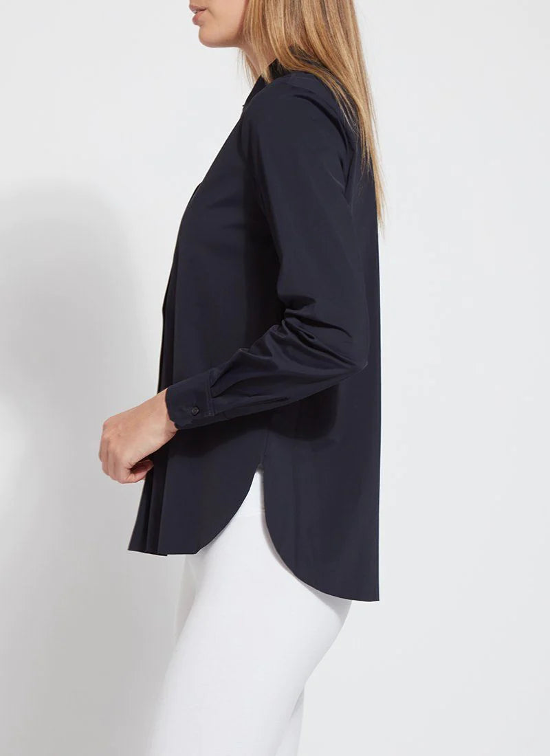 Connie Slim Button Down in Navy - Madison's Niche 