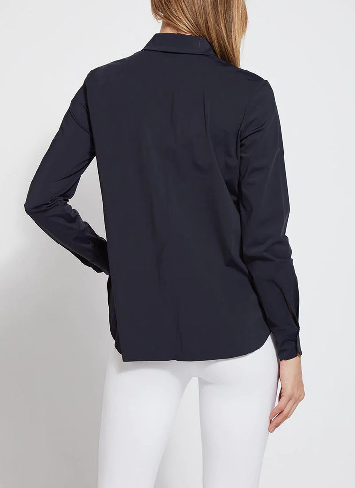 Connie Slim Button Down in Navy - Madison's Niche 