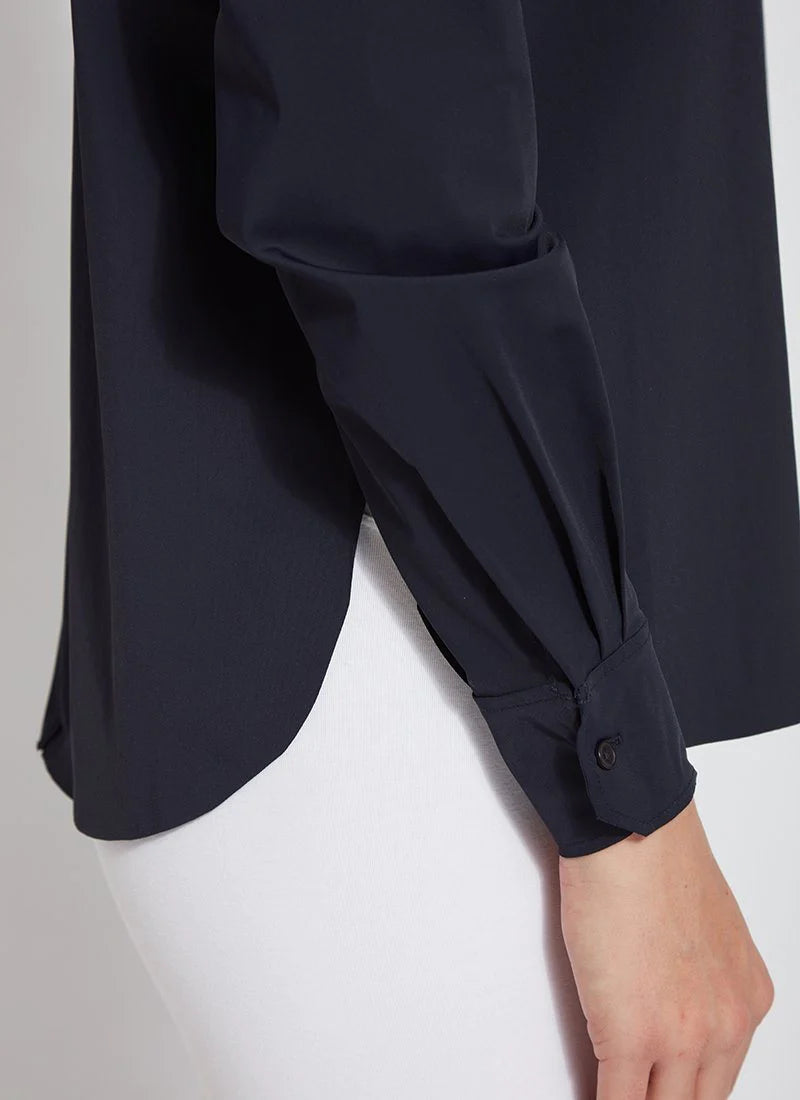 Connie Slim Button Down in Navy - Madison's Niche 