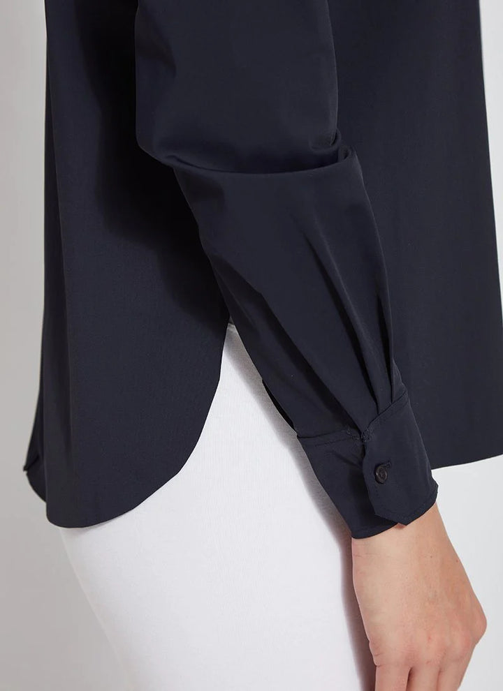 Connie Slim Button Down in Navy - Madison's Niche 