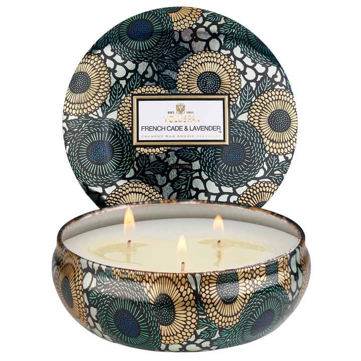 French Cade Lavender 3 Wick Candle