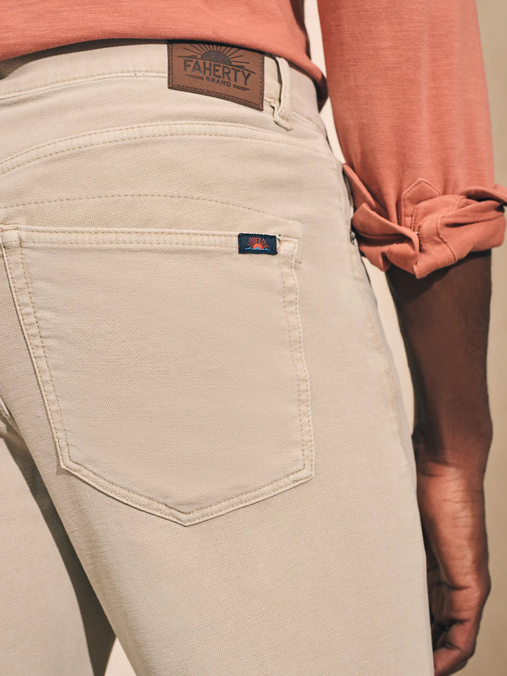 30" Stretch Terry 5 Pocket Pant in Stone