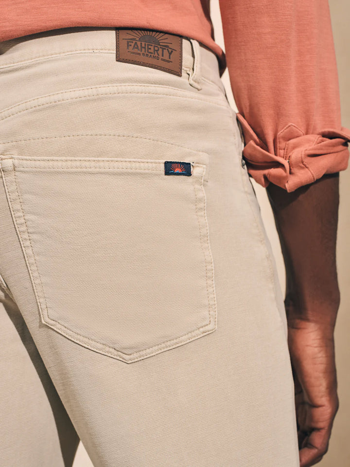 Stretch Terry 5 Pocket Pant in Stone - Madison's Niche 