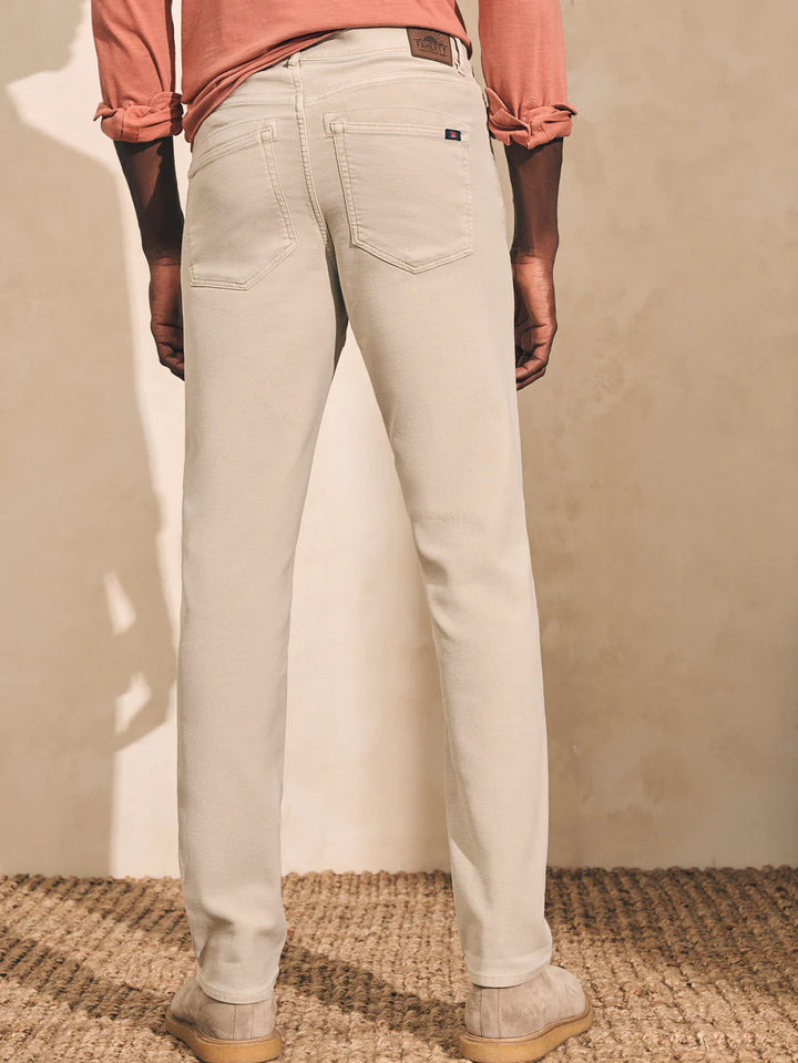 Stretch Terry 5 Pocket Pant in Stone - Madison's Niche 
