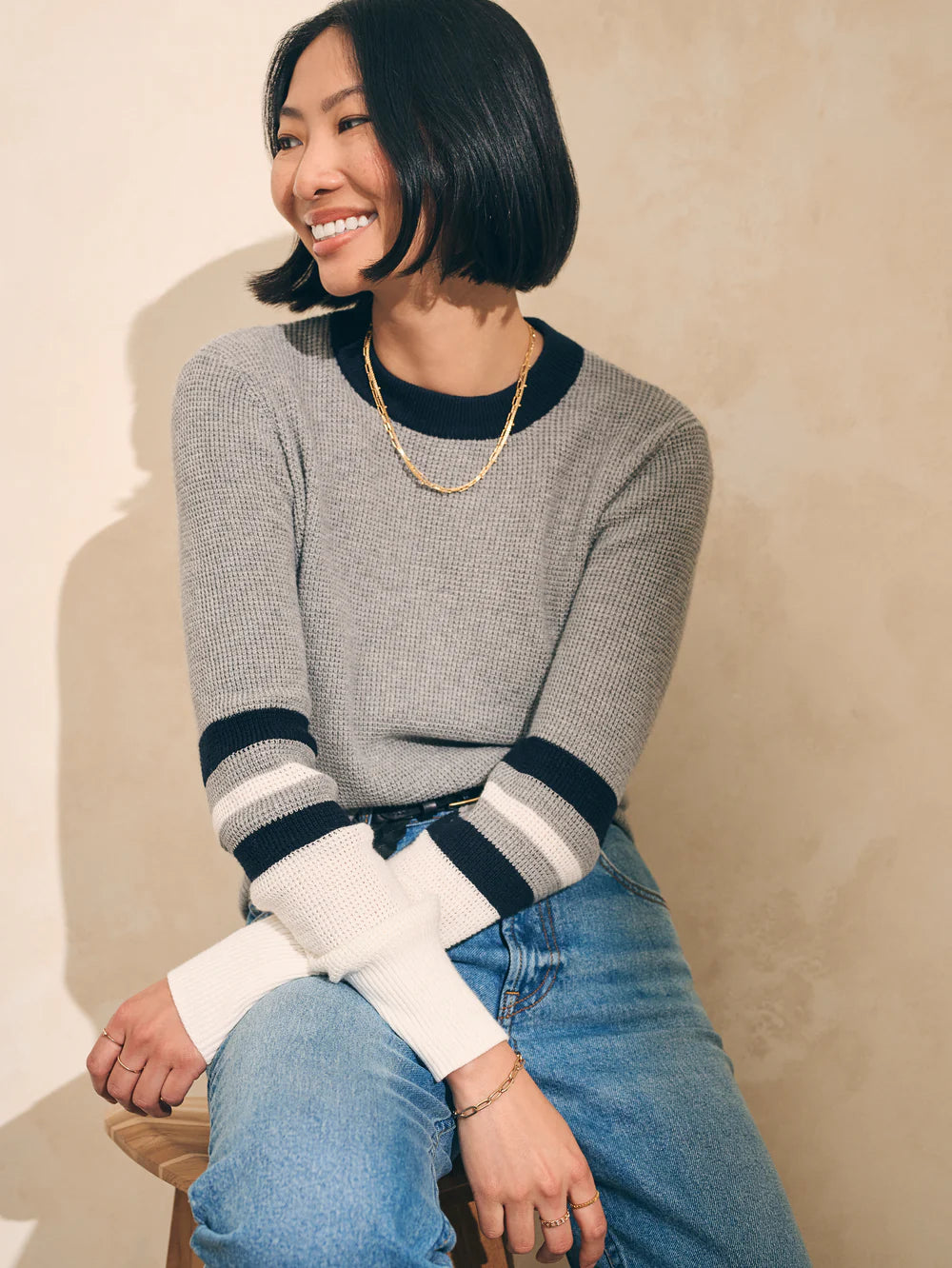 Throwback Crew Sweater - Madison's Niche 
