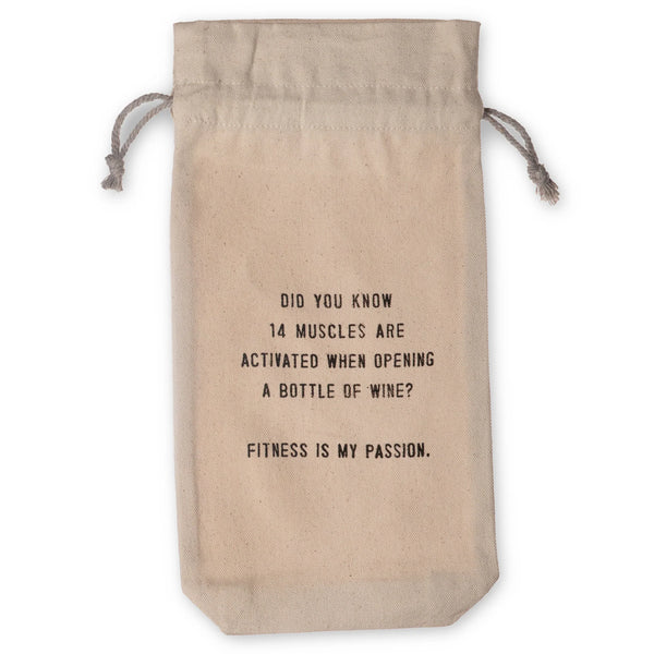 Fitness Is My Passion Wine Bag Madison's Niche 