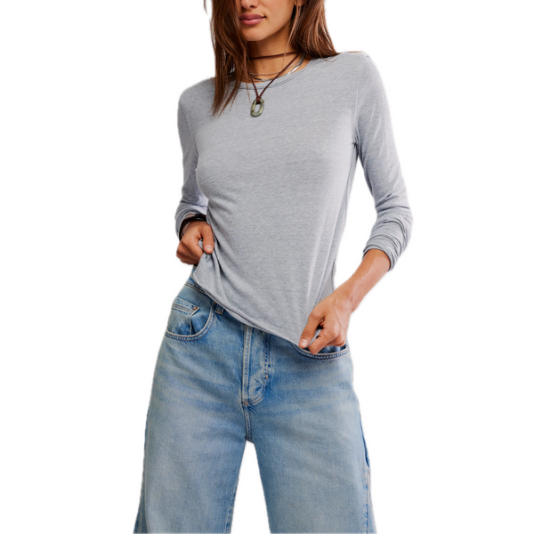Nova Long-Sleeve Tee in Grey Hound Madison's Niche 