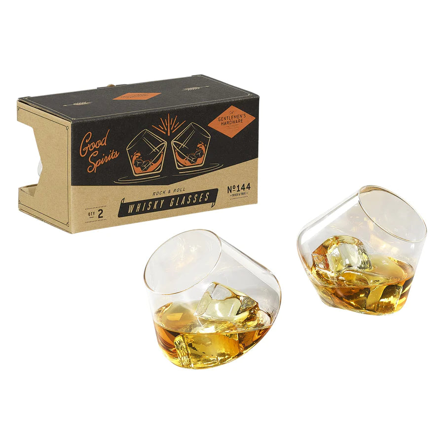 Set of 2 Rocking Whiskey Glasses - Madison's Niche 