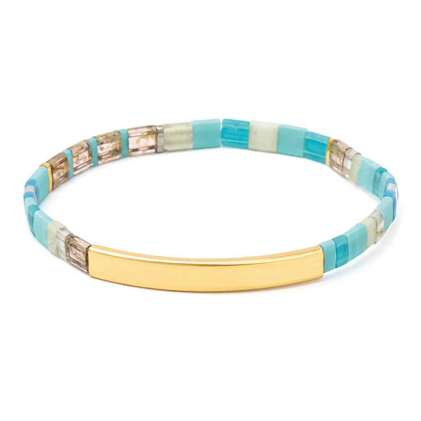 Gold Miyuki Bracelet in Just Breathe - Madison's Niche 