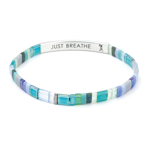 Silver Miyuki Bracelet in Just Breathe - Madison's Niche 
