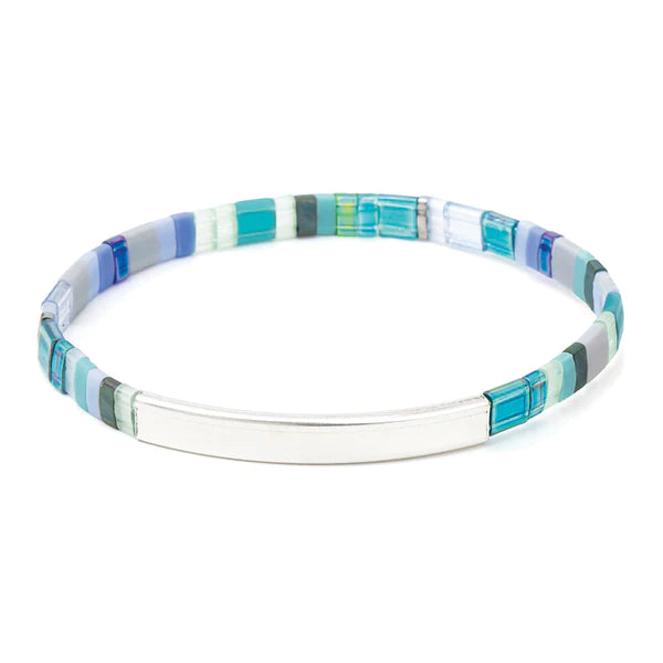 Silver Miyuki Bracelet in Just Breathe - Madison's Niche 
