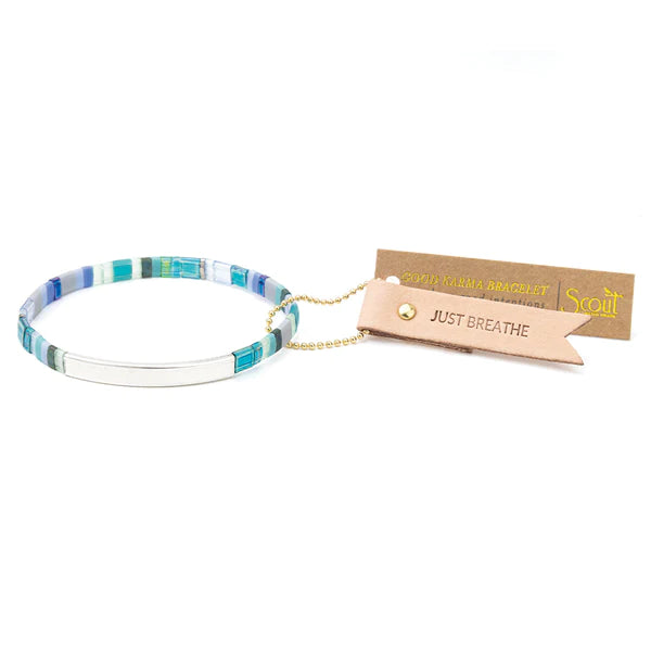 Silver Miyuki Bracelet in Just Breathe - Madison's Niche 