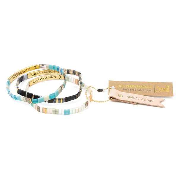 Silver Miyuki Bracelet in Just Breathe - Madison's Niche 