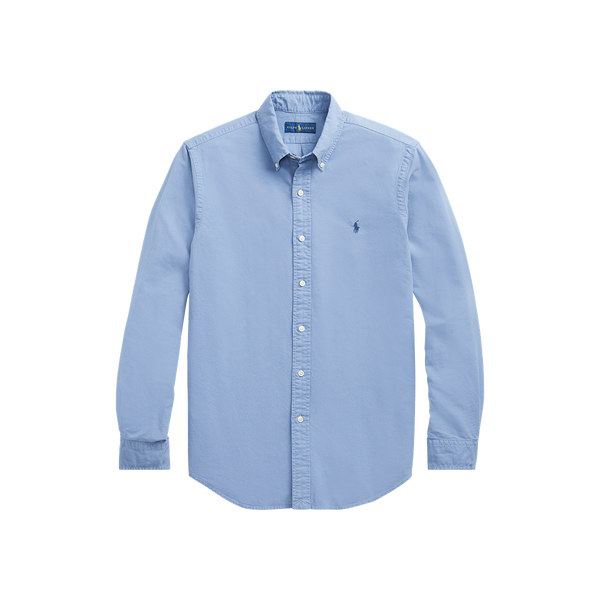 Garment-Dyed Oxford Shirt in Bastille Blue Madison's Niche 