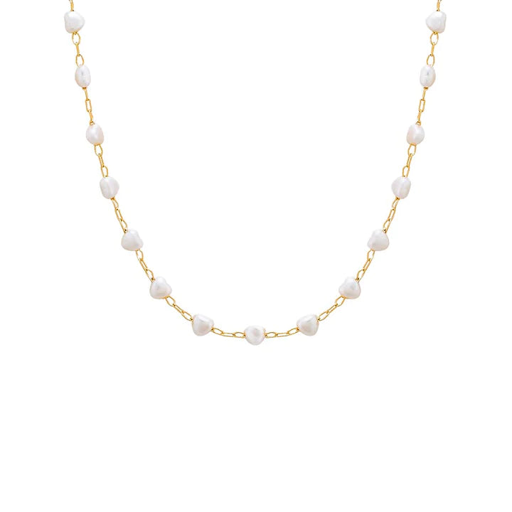 Heart Shaped Pearl Necklace - Madison's Niche 