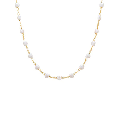 Heart Shaped Pearl Necklace - Madison's Niche 