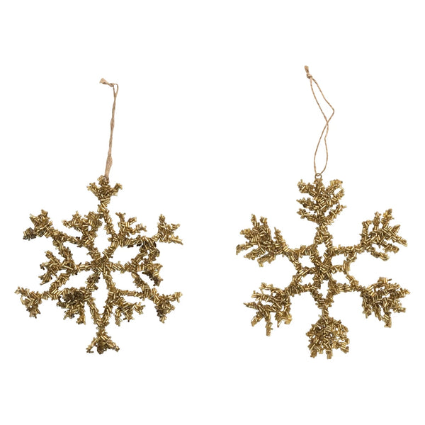 Gold Beaded Snowflake Madison's Niche 