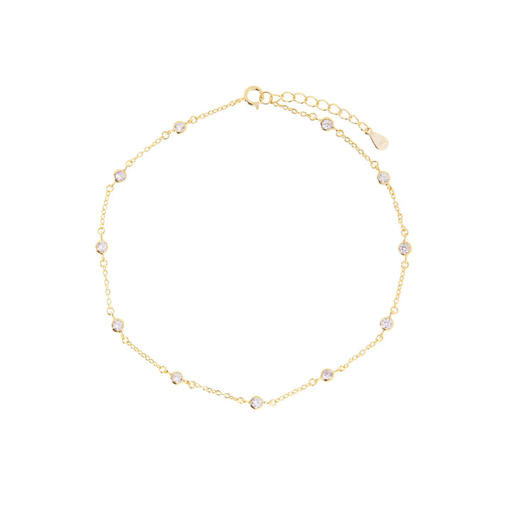 Gold Diamond By The Yard Anklet