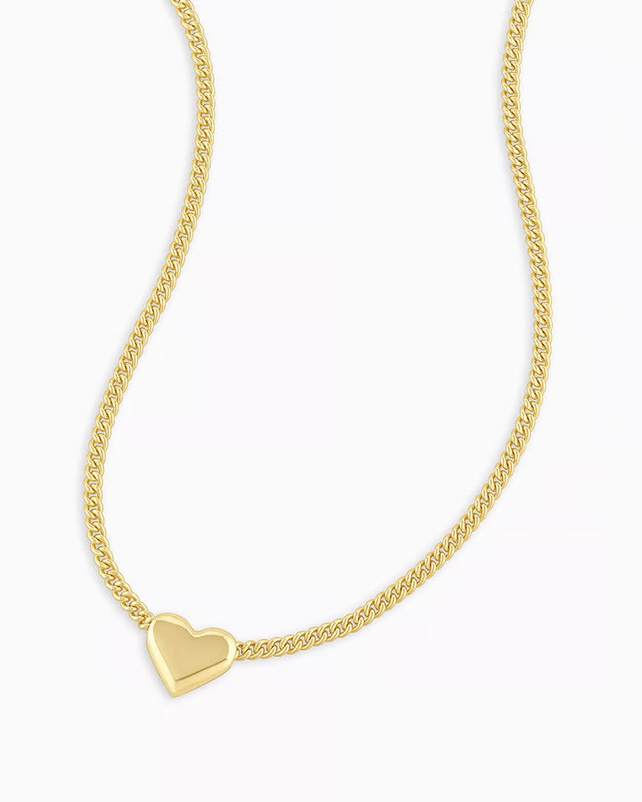 Gold Lou Helium Heart Necklace