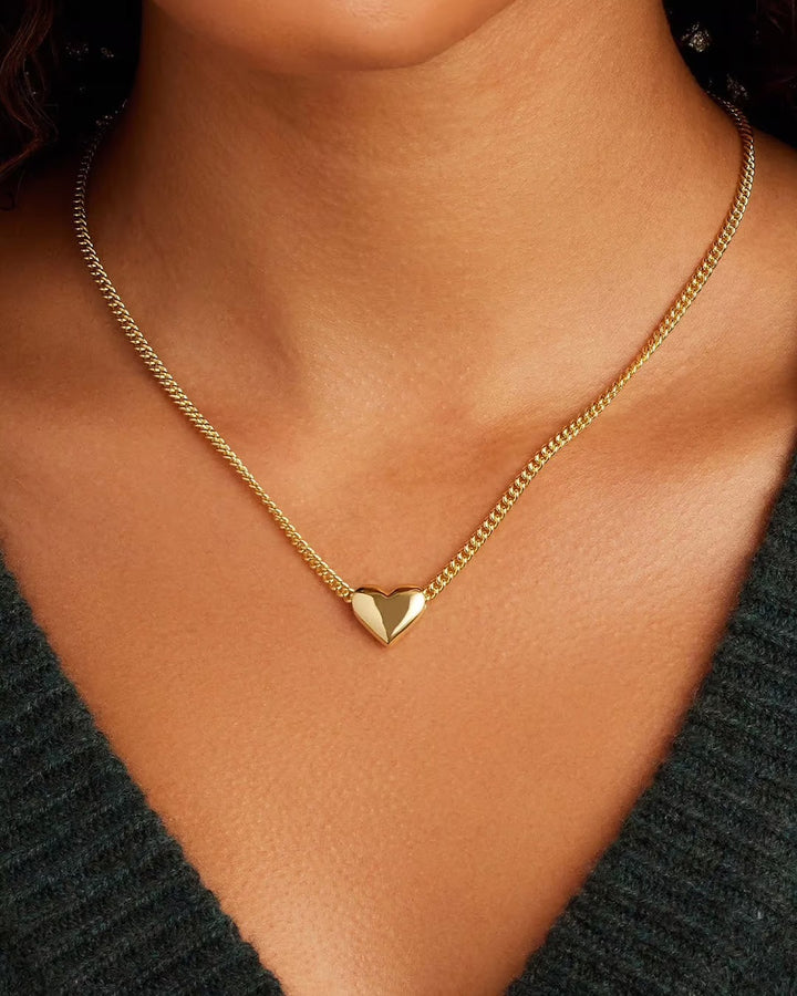 Gold Lou Helium Heart Necklace