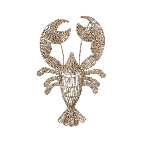 Hand-Woven Seagrass and Metal Lobster Wall Hanging Madison's Niche 