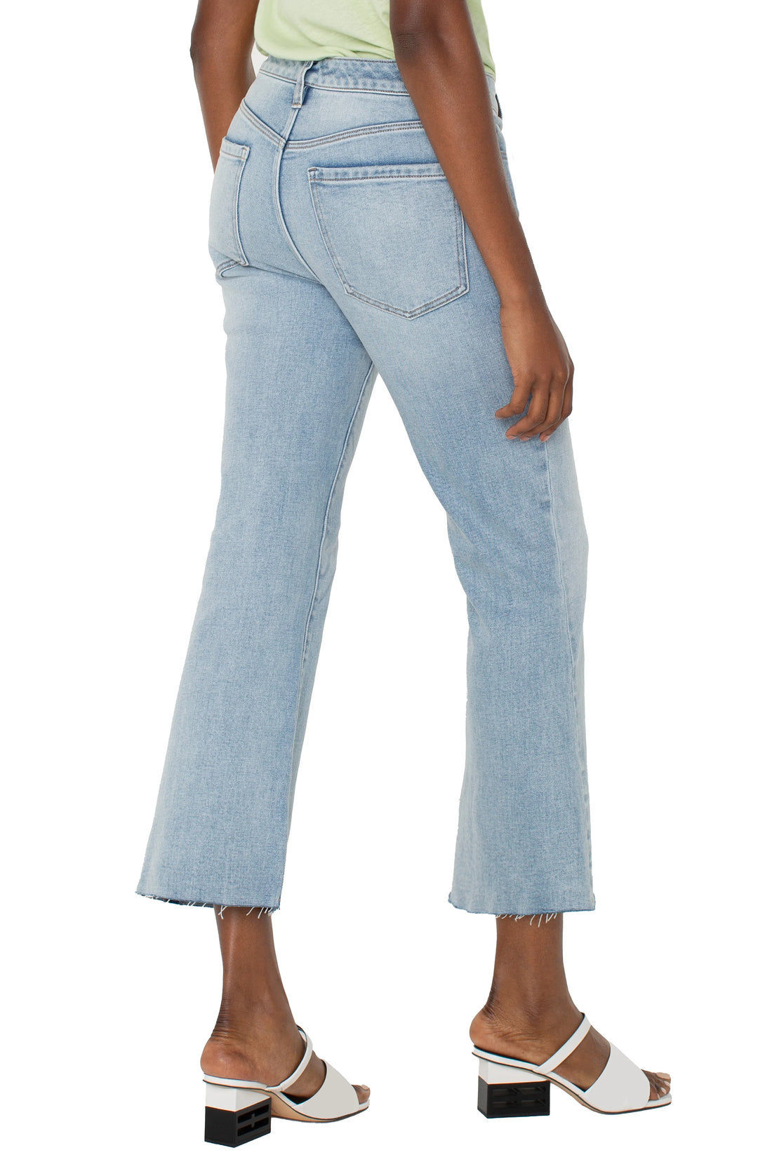 Hannah Hi-rise Crop Flare With Cut Hem in San Clemente